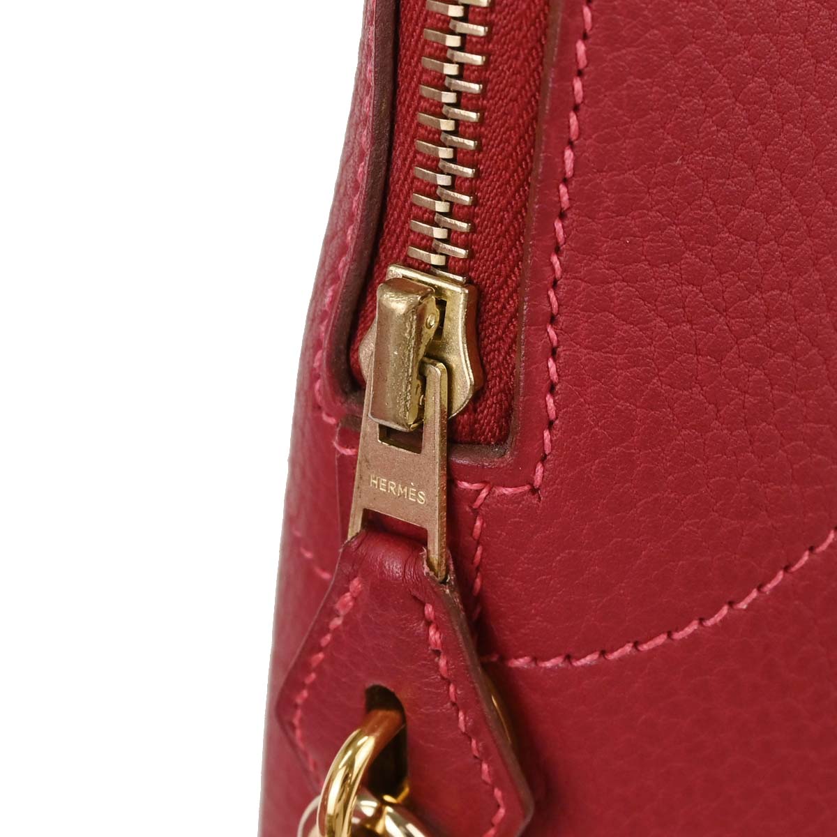 Hermes Rouge Garance Fjord Bolide 31 2way Shoulder Handbag
