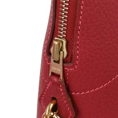 Hermes Rouge Garance Fjord Bolide 31 2way Shoulder Handbag