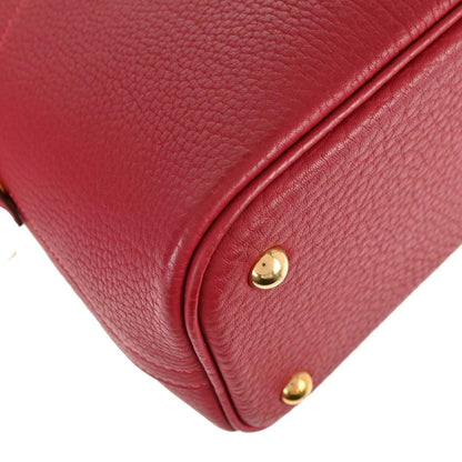 Hermes Rouge Garance Fjord Bolide 31 2way Shoulder Handbag