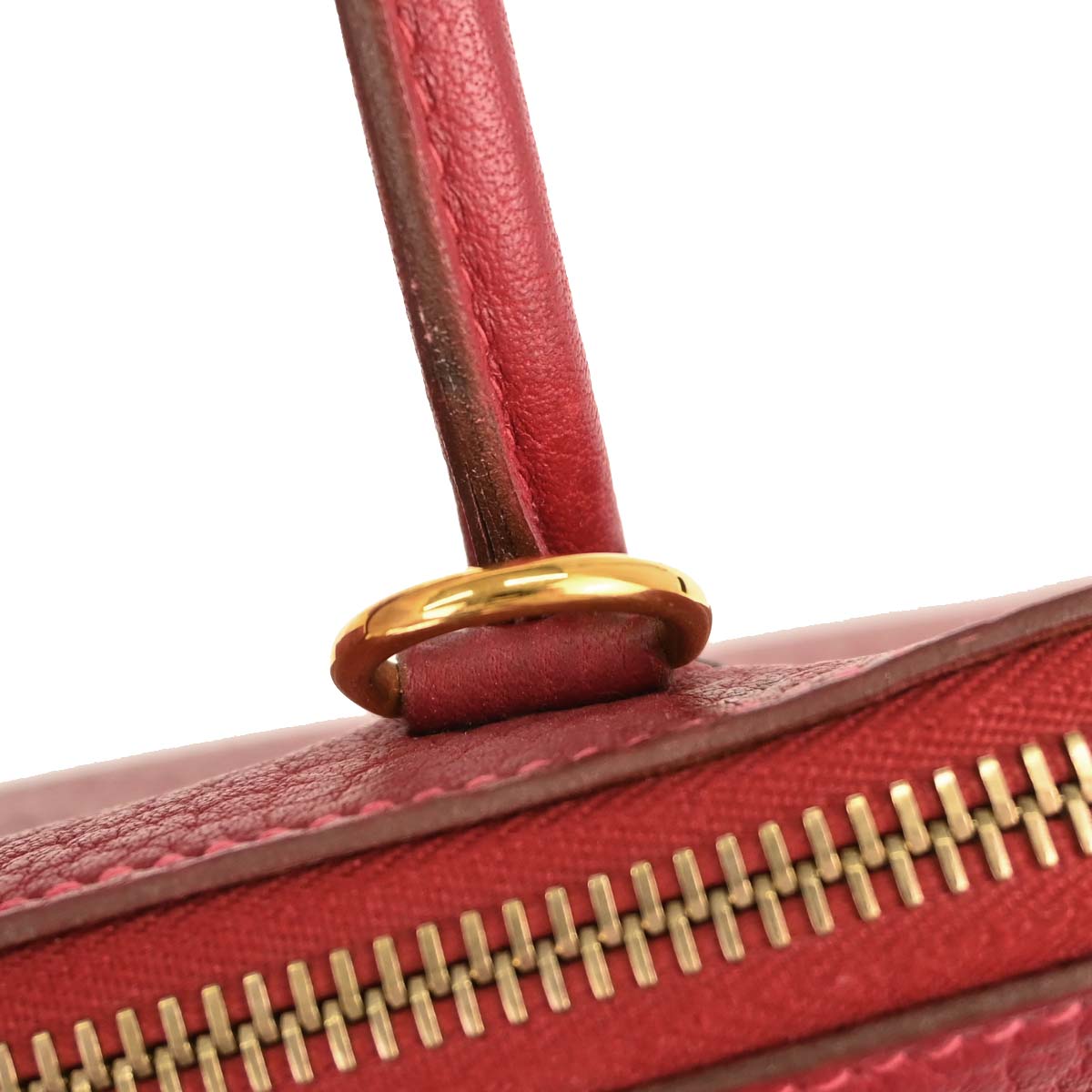 Hermes Rouge Garance Fjord Bolide 31 2way Shoulder Handbag
