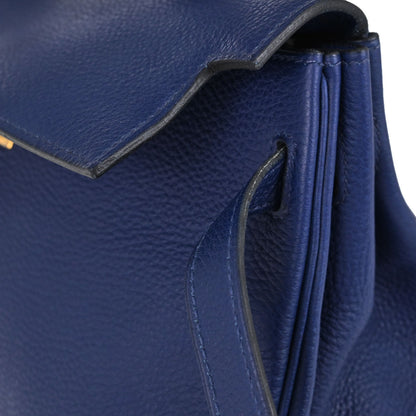 Hermes Blue Roy Togo Kelly 35 Retourne 2way Shoulder Handbag