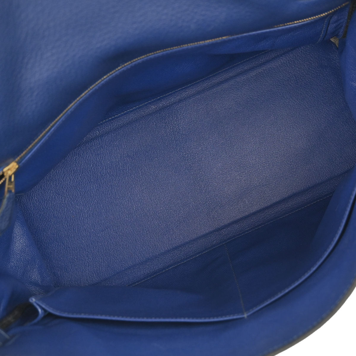Hermes Blue Roy Togo Kelly 35 Retourne 2way Shoulder Handbag