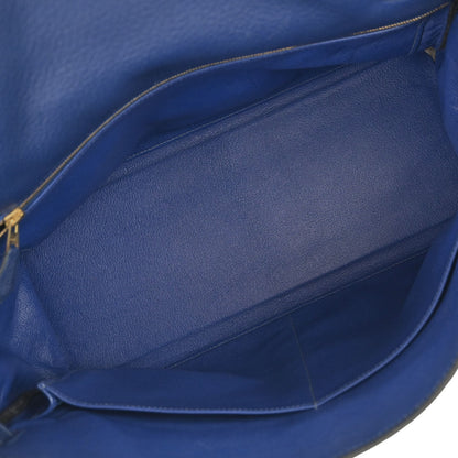 Hermes Blue Roy Togo Kelly 35 Retourne 2way Shoulder Handbag