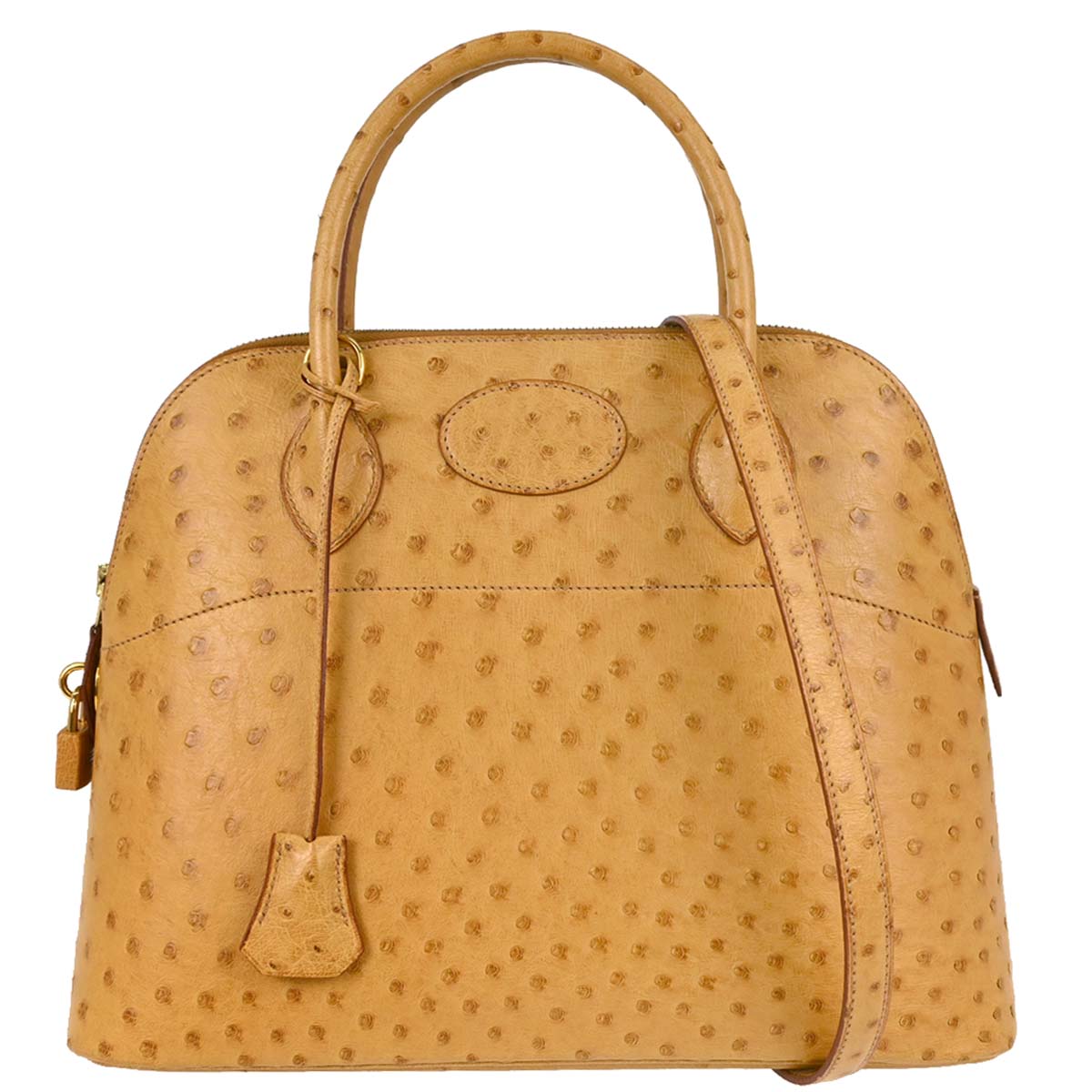 Hermes * Saffron Ostrich Bolide 31 2way Shoulder Handbag