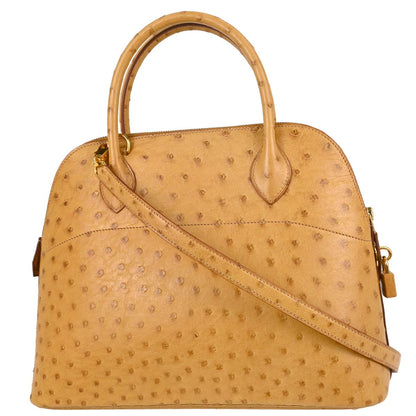 Hermes * Saffron Ostrich Bolide 31 2way Shoulder Handbag