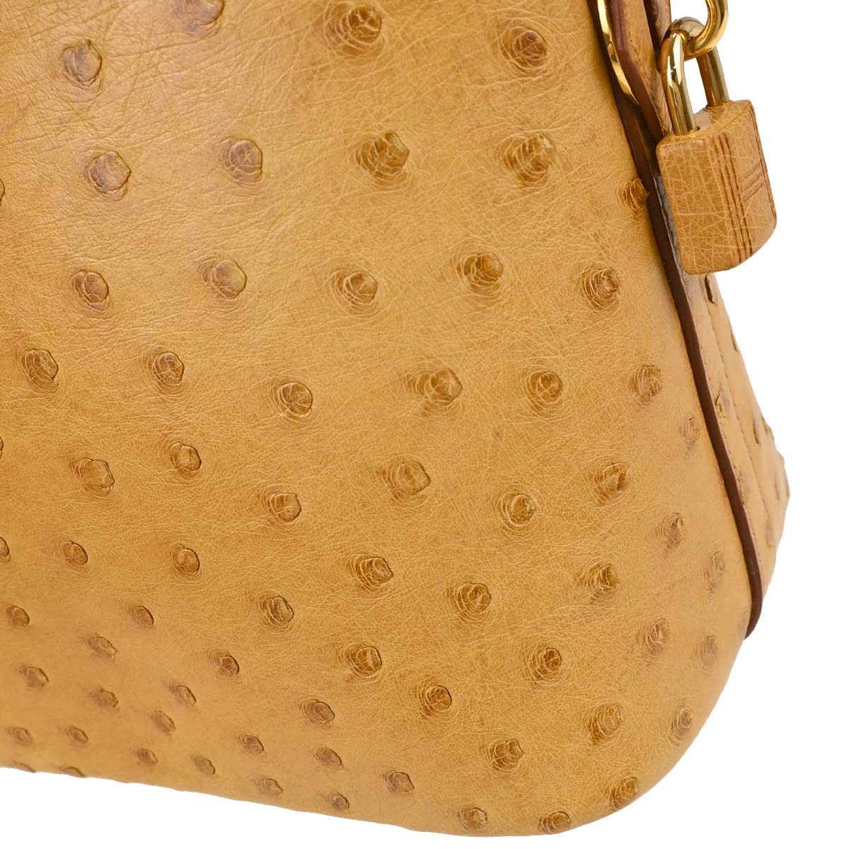 Hermes * Saffron Ostrich Bolide 31 2way Shoulder Handbag