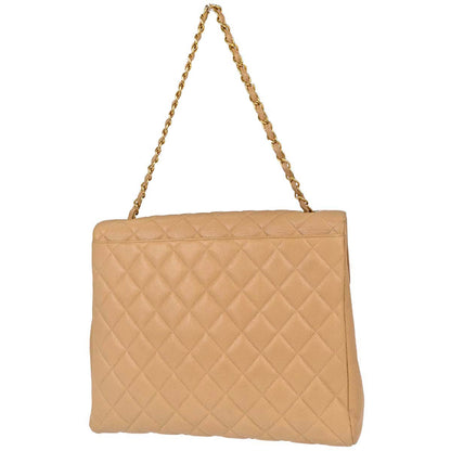 Chanel Beige Caviar Skin Handbag