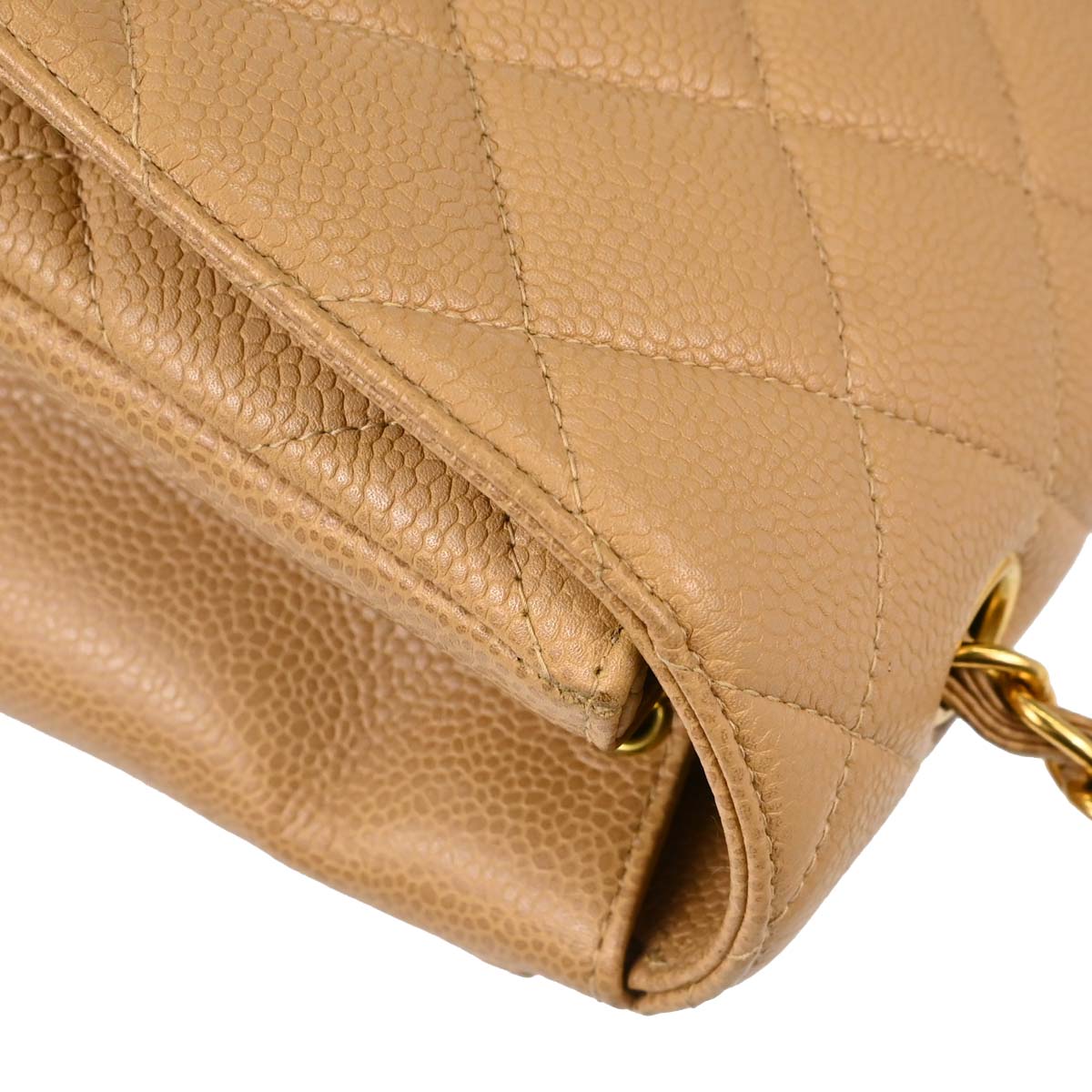 Chanel Beige Caviar Skin Handbag