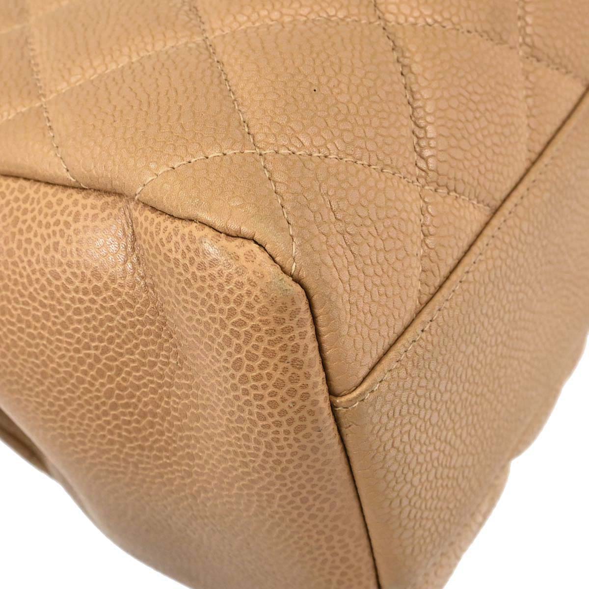 Chanel Beige Caviar Skin Handbag