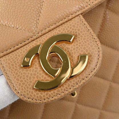 Chanel Beige Caviar Skin Handbag