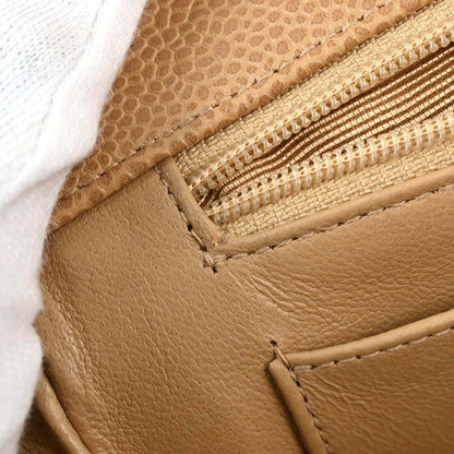 Chanel Beige Caviar Skin Handbag