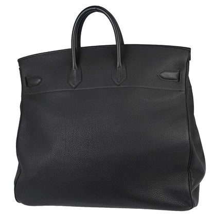 Hermes Black Togo HAC Haut a Courroies 50 Handbag