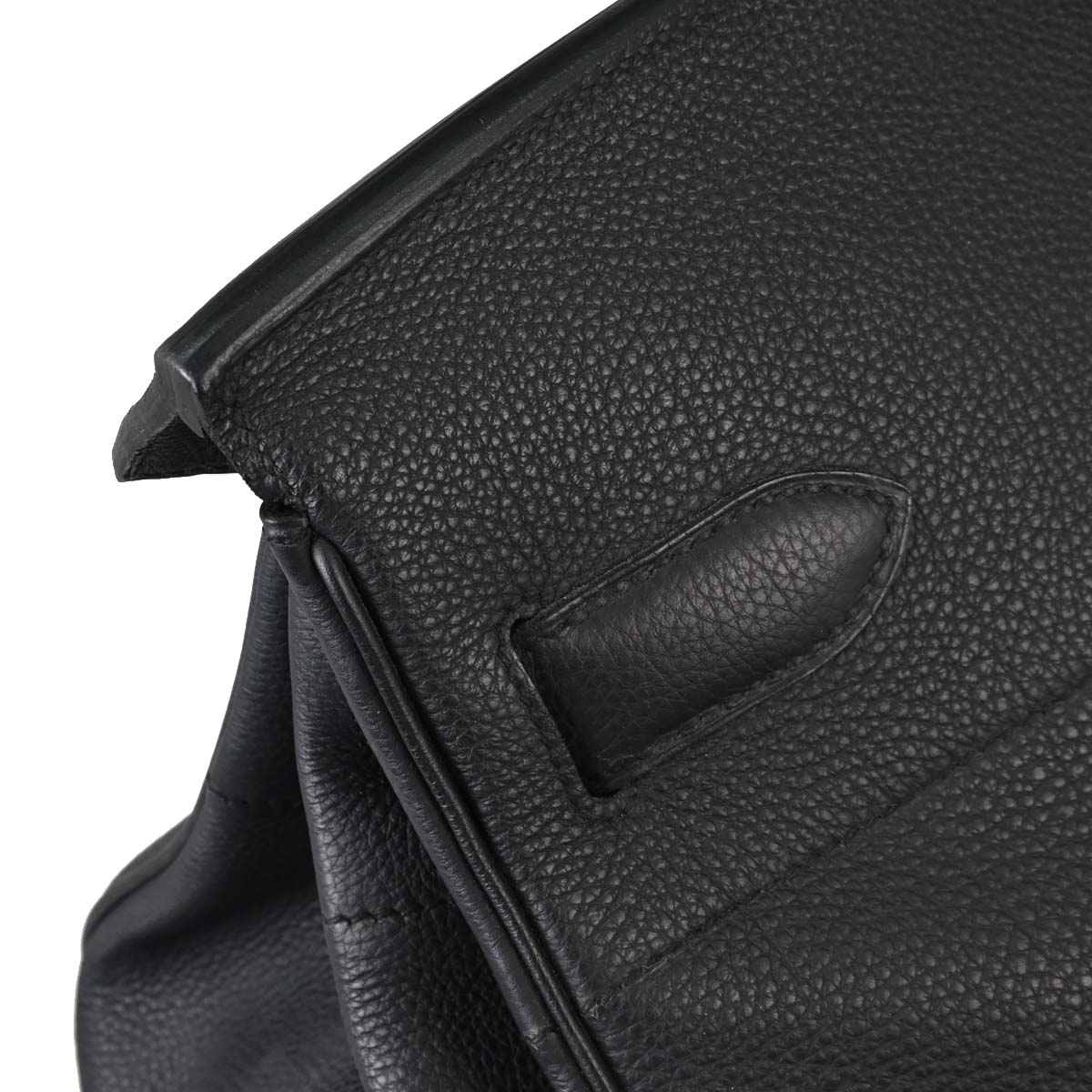 Hermes Black Togo HAC Haut a Courroies 50 Handbag