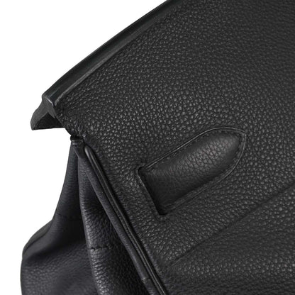 Hermes Black Togo HAC Haut a Courroies 50 Handbag