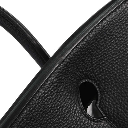 Hermes Black Togo HAC Haut a Courroies 50 Handbag