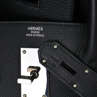 Hermes Black Togo HAC Haut a Courroies 50 Handbag