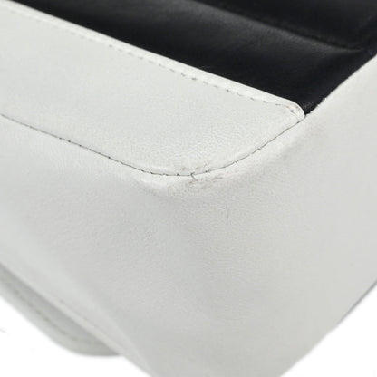 Chanel Navy White Lambskin Mademoiselle Shoulder Bag