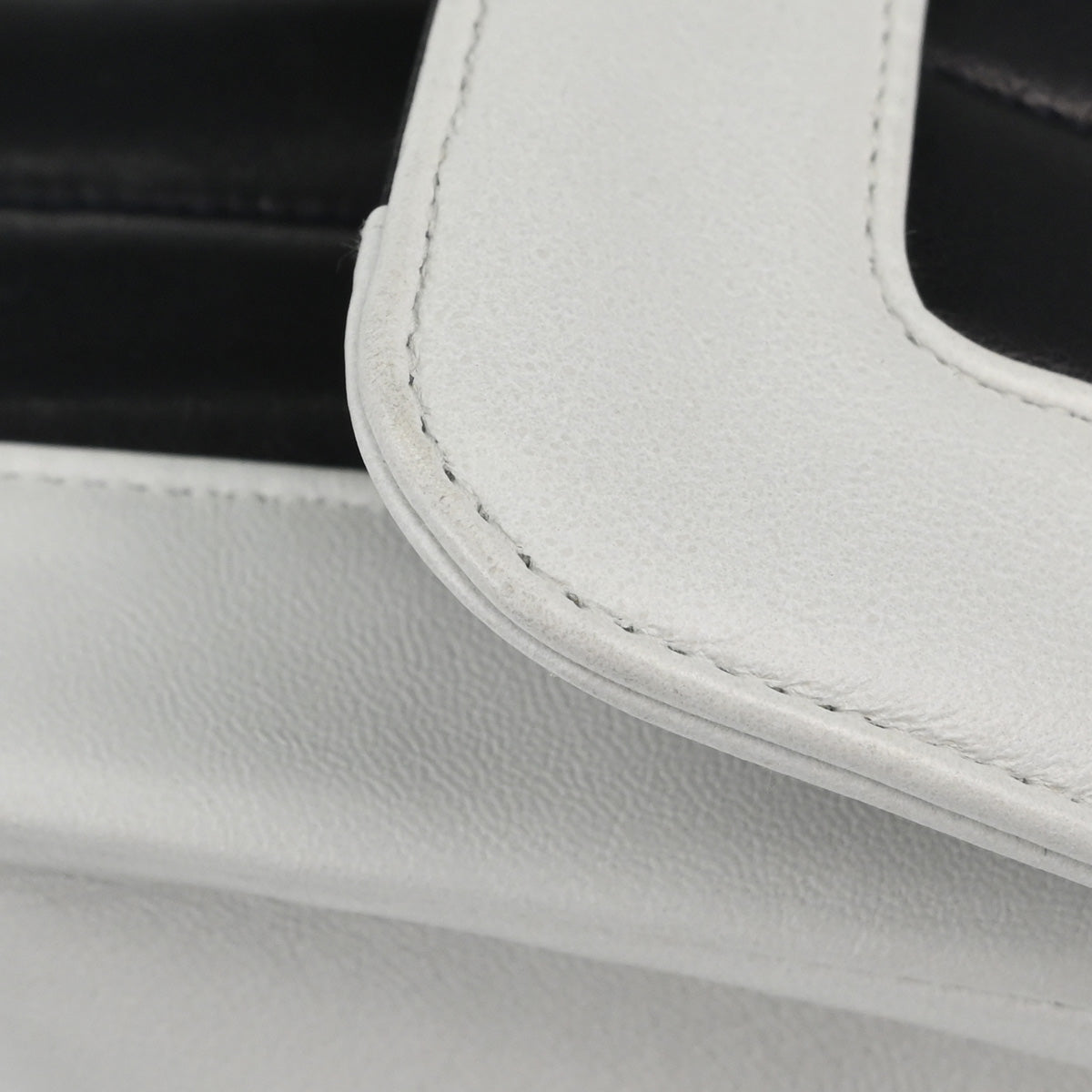 Chanel Navy White Lambskin Mademoiselle Shoulder Bag