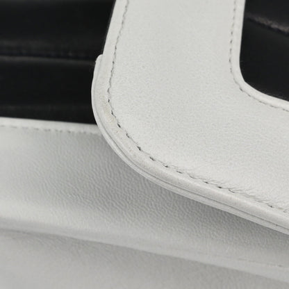 Chanel Navy White Lambskin Mademoiselle Shoulder Bag