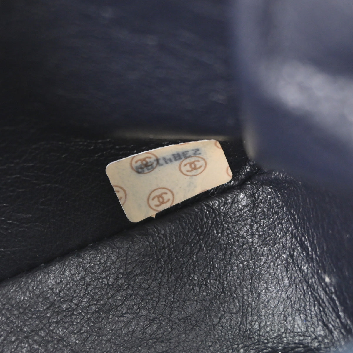 Chanel Navy White Lambskin Mademoiselle Shoulder Bag
