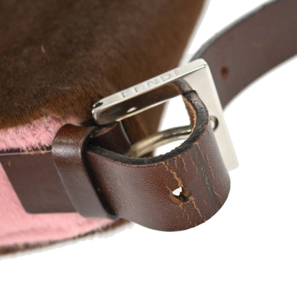 Fendi Cow Print Pony Hair Baguette Bag