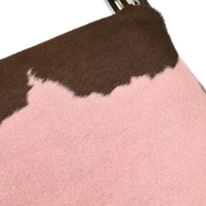 Fendi Cow Print Pony Hair Baguette Bag