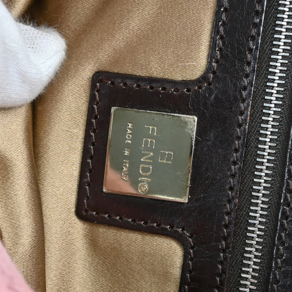 Fendi Cow Print Pony Hair Baguette Bag