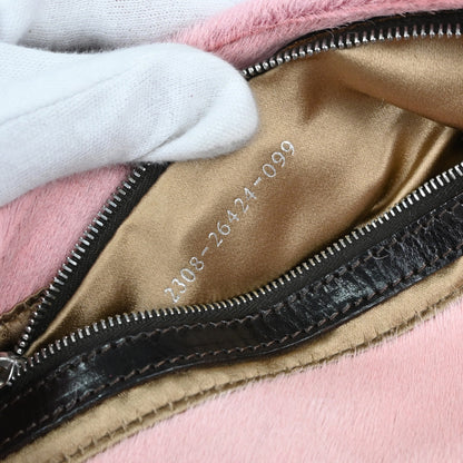 Fendi Cow Print Pony Hair Baguette Bag