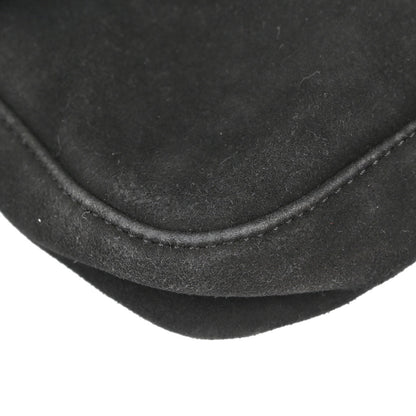 Fendi Black Suede Baguette Handbag