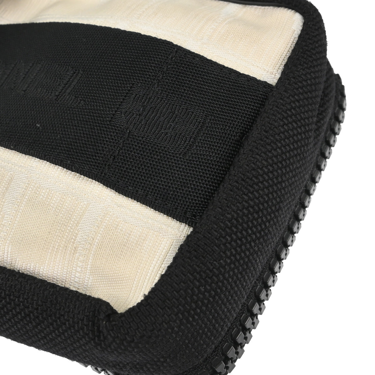 Chanel White Jacquard Nylon Travel Line Shoulder Bag