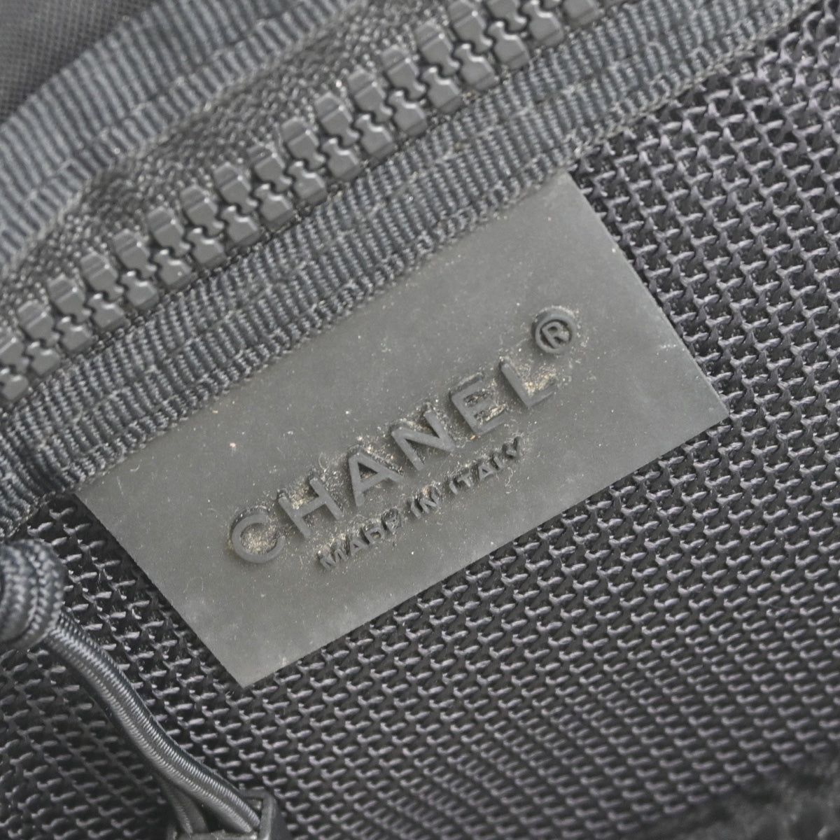 Chanel White Jacquard Nylon Travel Line Shoulder Bag