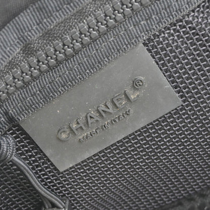 Chanel White Jacquard Nylon Travel Line Shoulder Bag