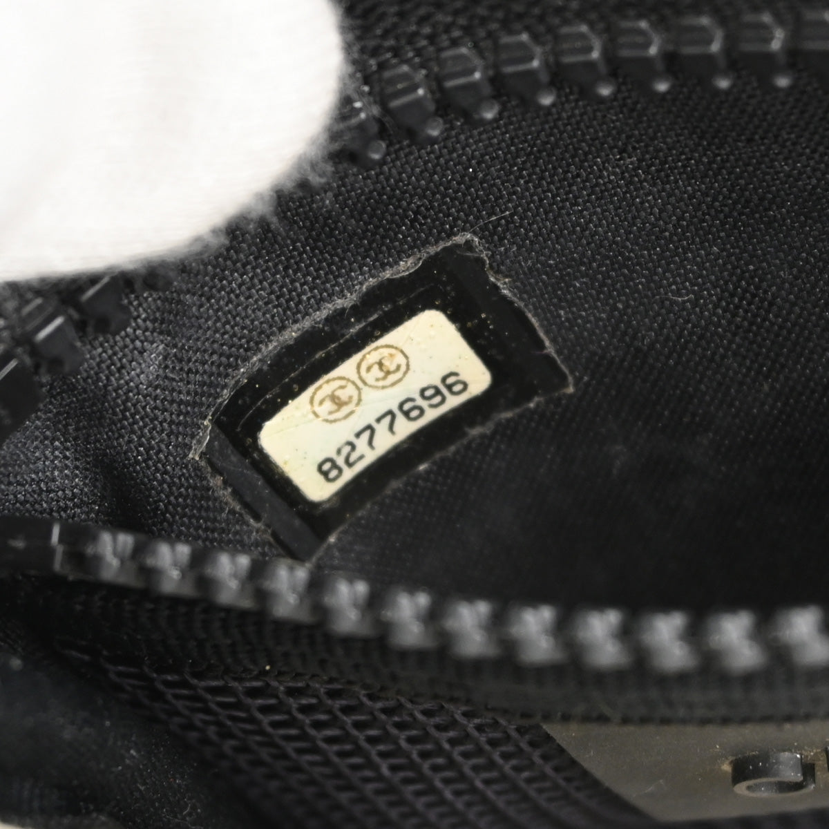 Chanel White Jacquard Nylon Travel Line Shoulder Bag