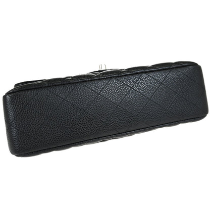 Chanel 2019 Black Caviar Skin Small Classic Double Flap Shoulder Bag