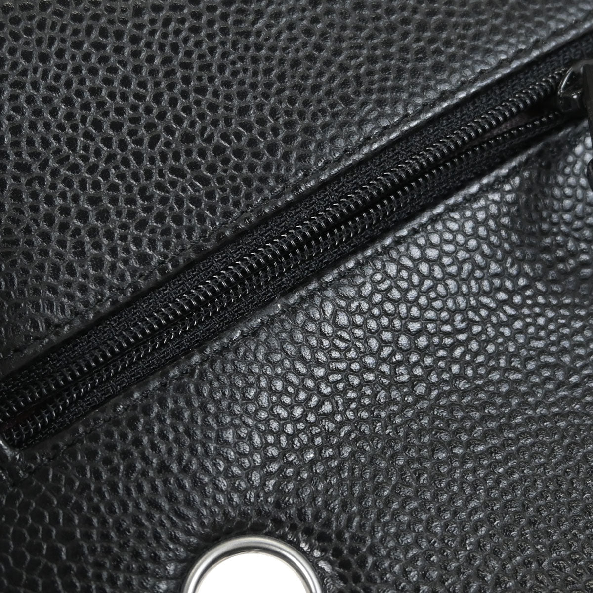 Chanel 2019 Black Caviar Skin Small Classic Double Flap Shoulder Bag