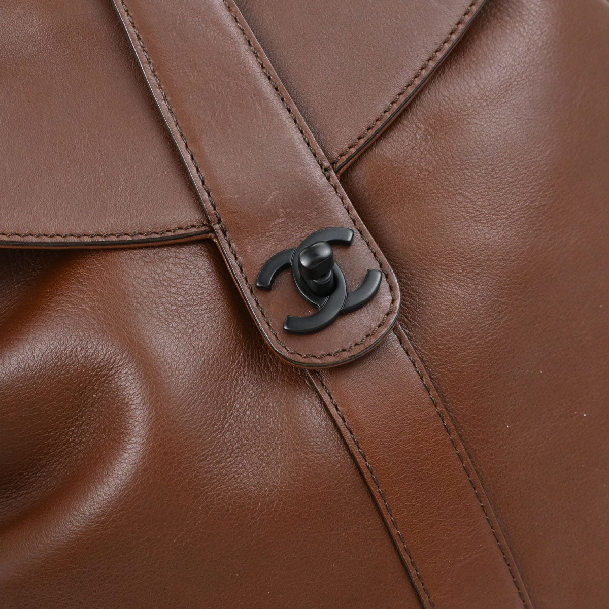 Chanel Brown Lambskin Backpack