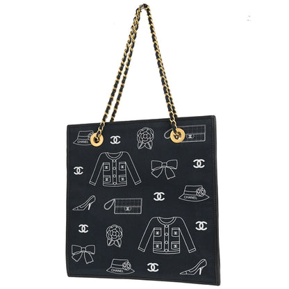 Chanel Navy Canvas Icon Tote Handbag
