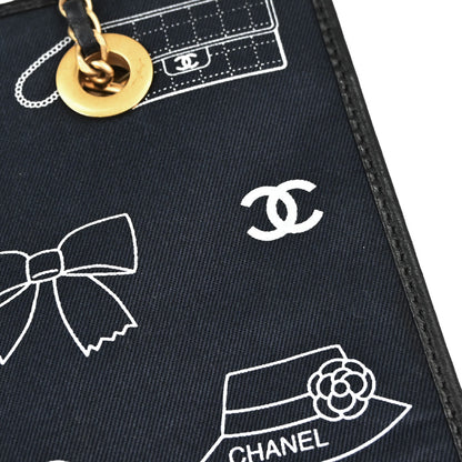 Chanel Navy Canvas Icon Tote Handbag
