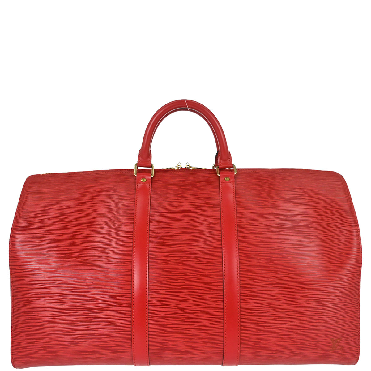 Louis Vuitton Red Epi Keepall 50 Travel Handbag M42967