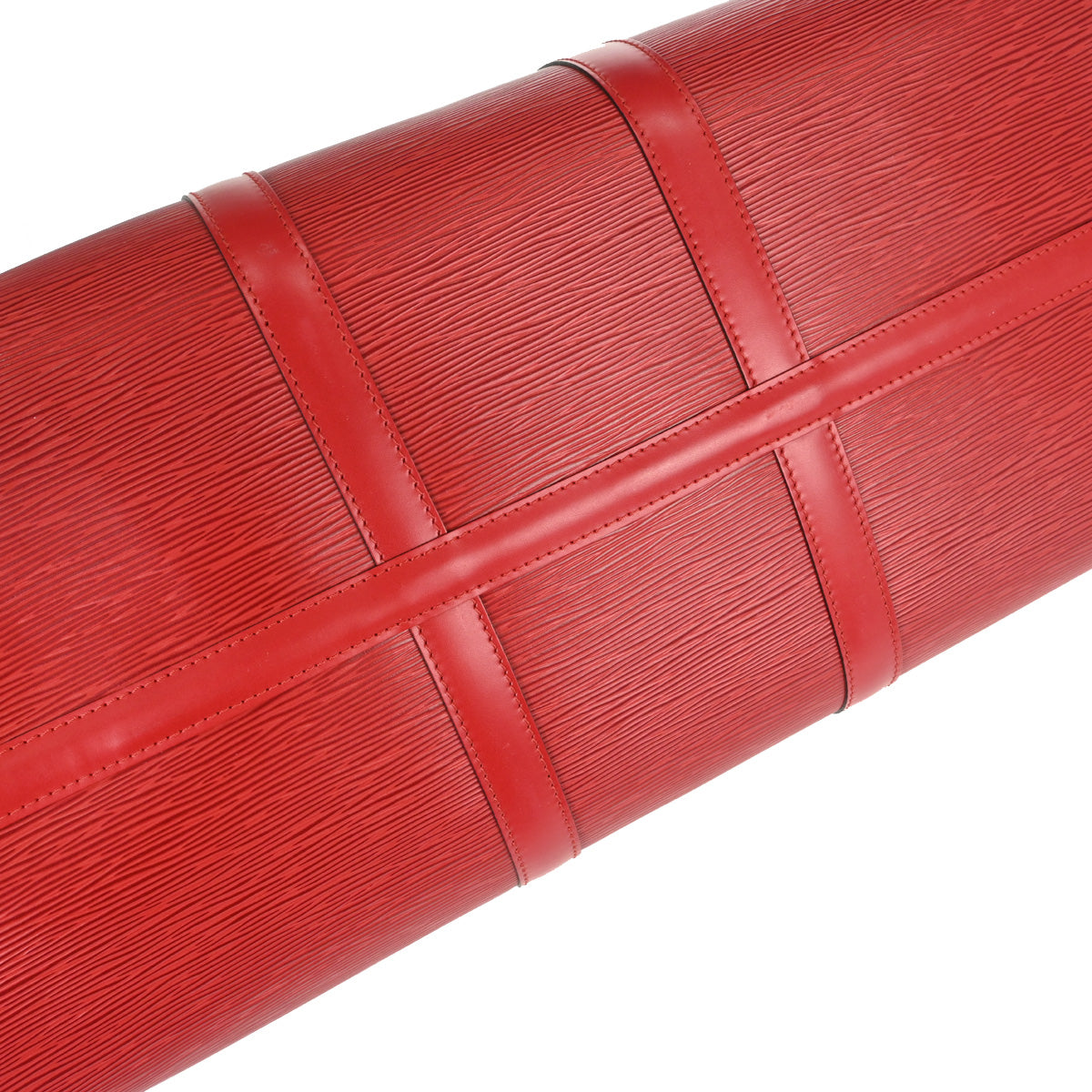 Louis Vuitton Red Epi Keepall 50 Travel Handbag M42967