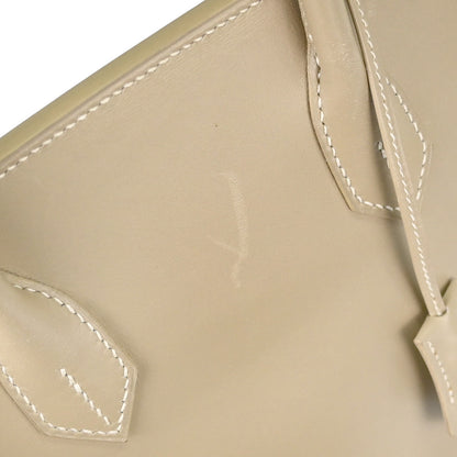 Hermes Beige Box Calf Birkin 30 Handbag