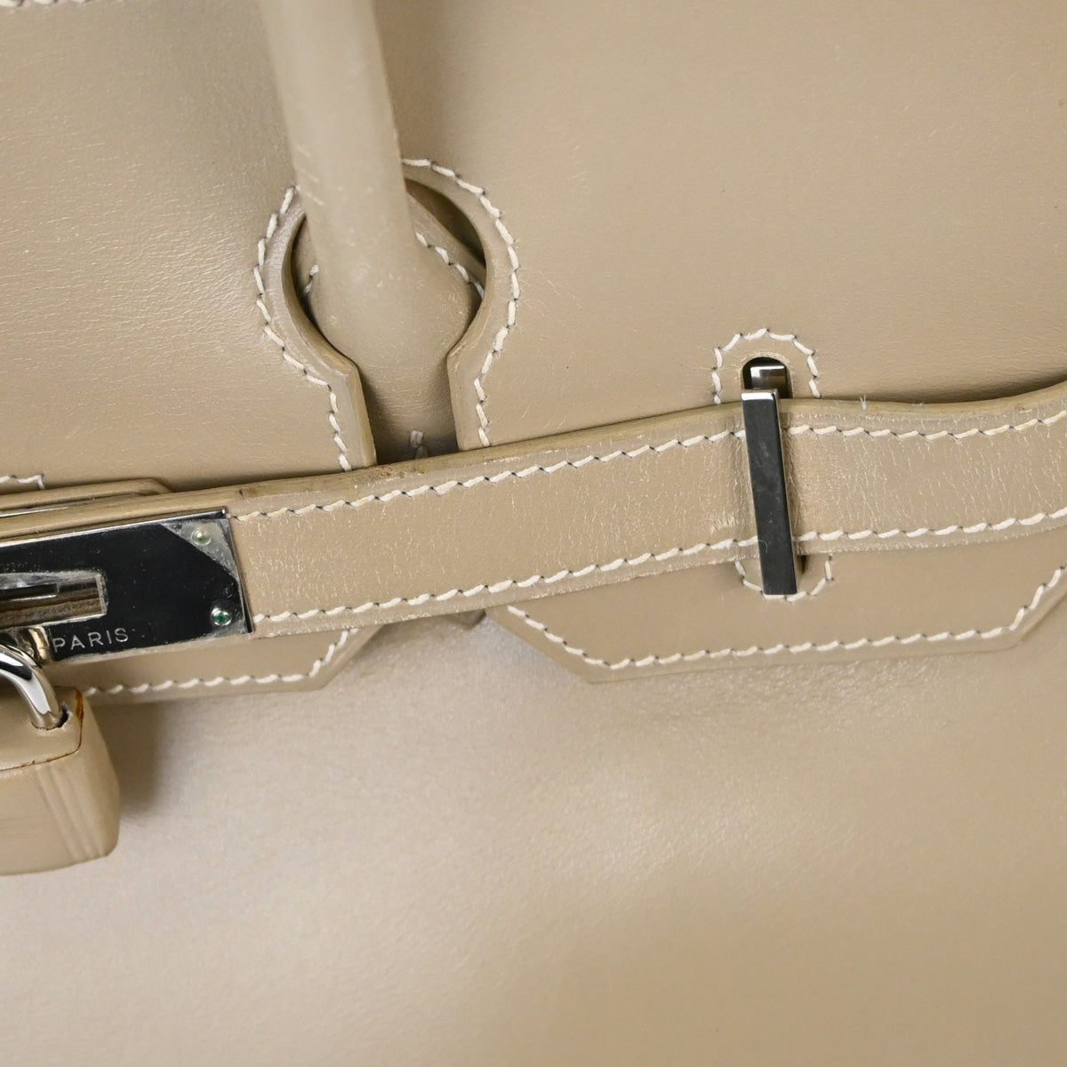 Hermes Beige Box Calf Birkin 30 Handbag