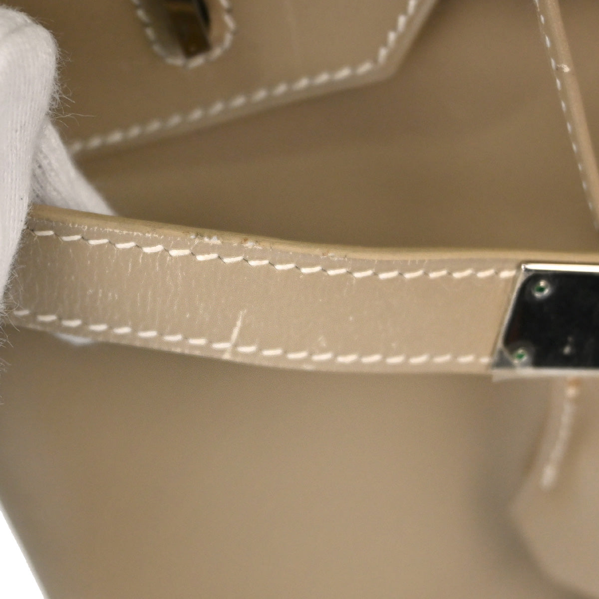 Hermes Beige Box Calf Birkin 30 Handbag