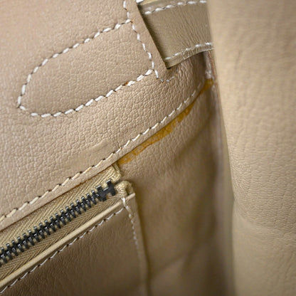 Hermes Beige Box Calf Birkin 30 Handbag