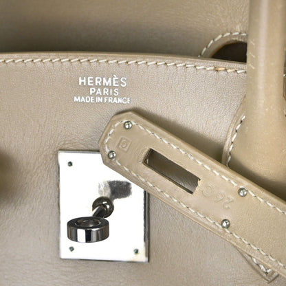 Hermes Beige Box Calf Birkin 30 Handbag