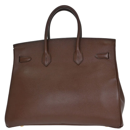 Hermes Havane Courchevel Birkin 35 Handbag