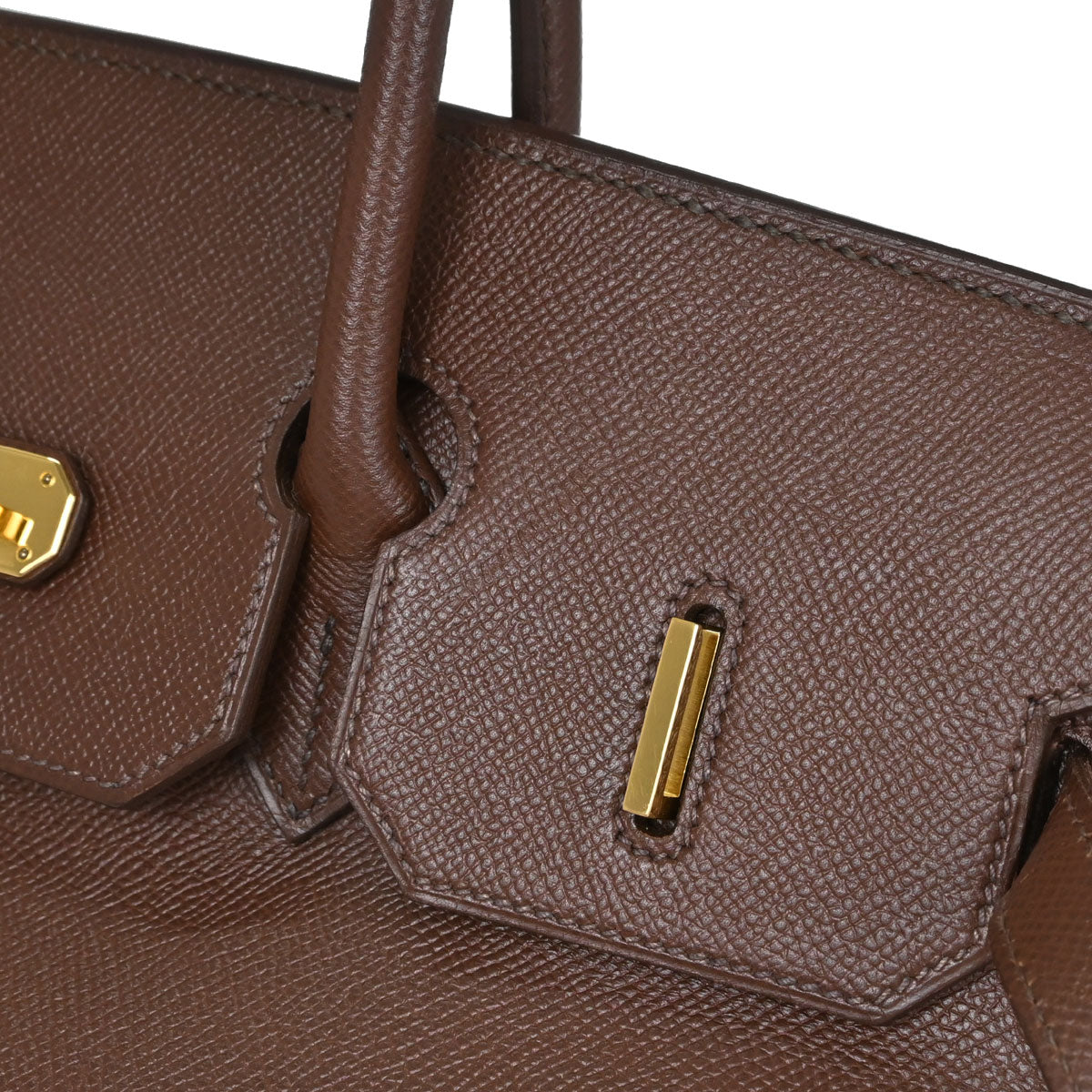 Hermes Havane Courchevel Birkin 35 Handbag