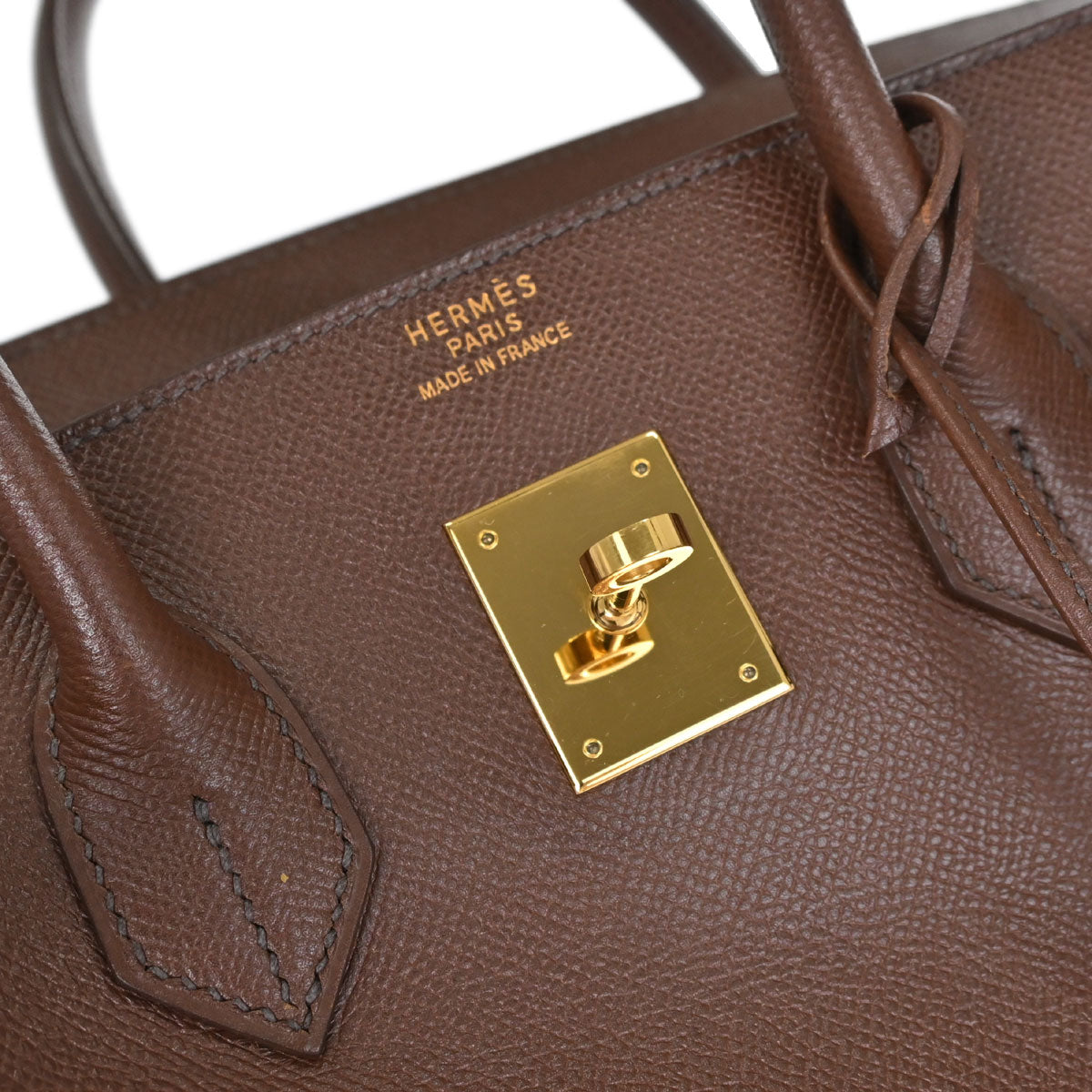 Hermes Havane Courchevel Birkin 35 Handbag