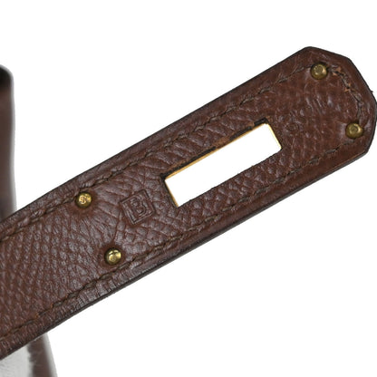 Hermes Havane Courchevel Birkin 35 Handbag