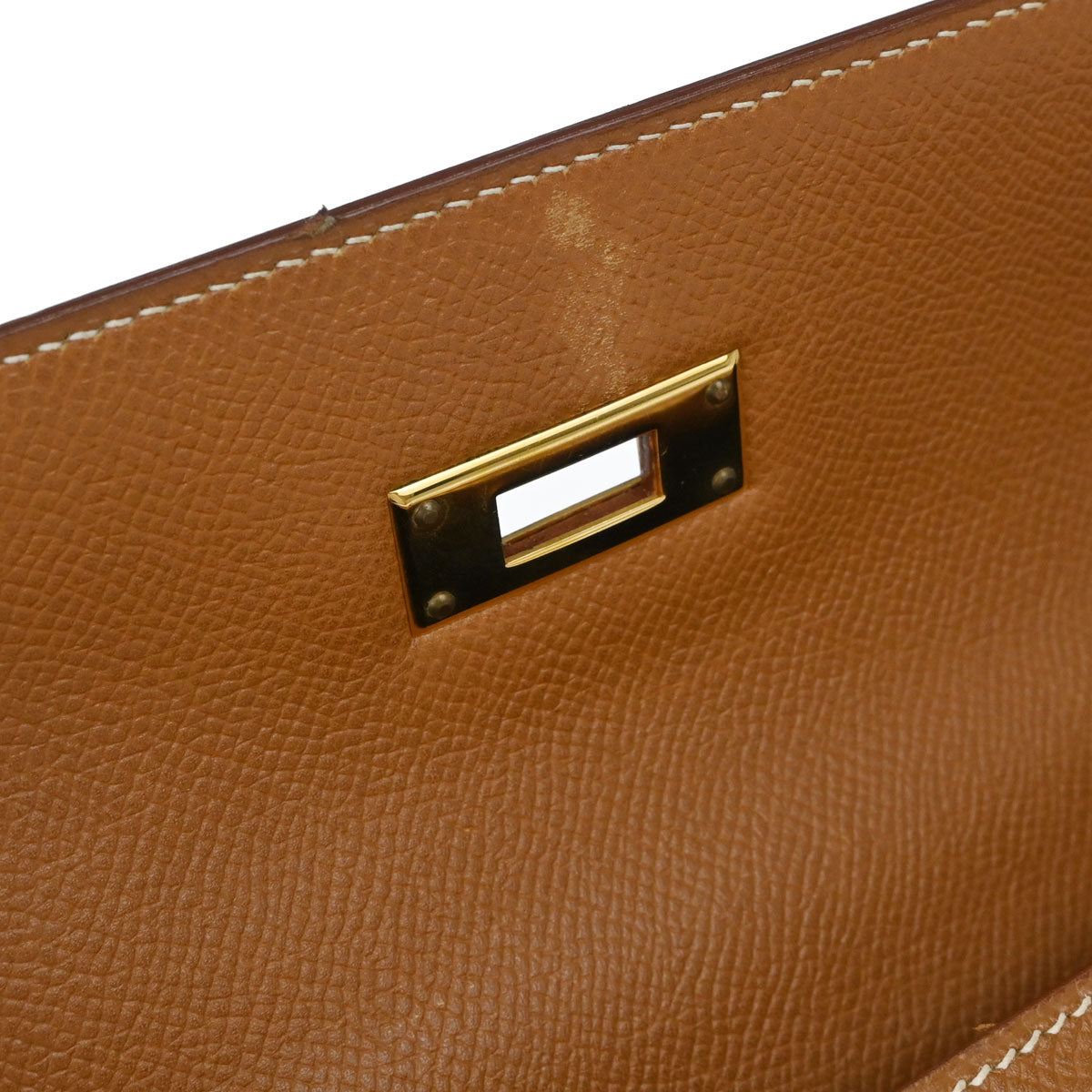 Hermes Gold Courchevel Kelly 32 Sellier 2way Shoulder Handbag